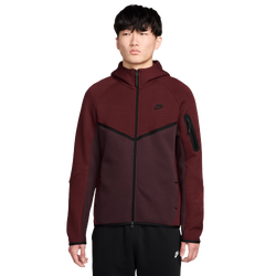 Pour hommes - Nike Chandail à capuchon Windrunner à glissière pleine longueur en molleton Tech - Maroon/Maroon
