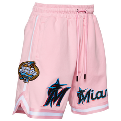 Men's - Pro Standard Marlins Team Logo Shorts - Pink