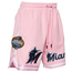 Pro Standard Marlins Team Logo Shorts - Men's Pink