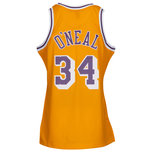 

Mitchell & Ness Mens Shaquille O'neal Mitchell & Ness Lakers Swingman Jersey - Mens Yellow/White Size S