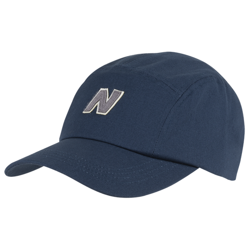 

New Balance Mens New Balance 5-Panel Block Cotton Twill Lifestyle Hat - Mens Navy/Grey Size One Size