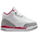 Jordan Retro 3 - Boys' Toddler White/Cement Grey/Cardinal Red