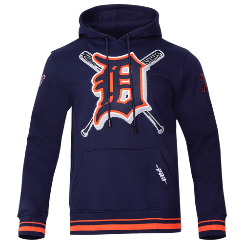 MENS - Pro Standard TIGERS MASH UP RIB FLC PO HOODIE - Orange/Midnight Navy