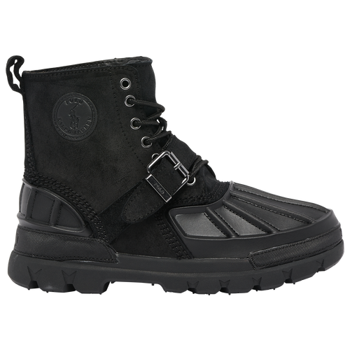 

Boys Polo Ralph Lauren Polo Ralph Lauren Oslo High - Boys' Grade School Shoe Black/Black Size 05.0