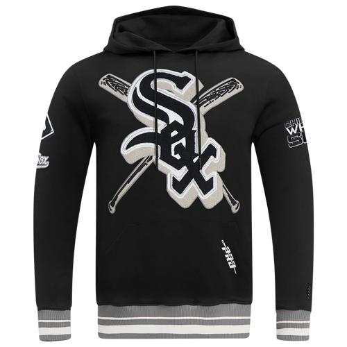  - Pro Standard WHITE SOX MASH UP RIB FLC PO HOODIE - Black/Gray