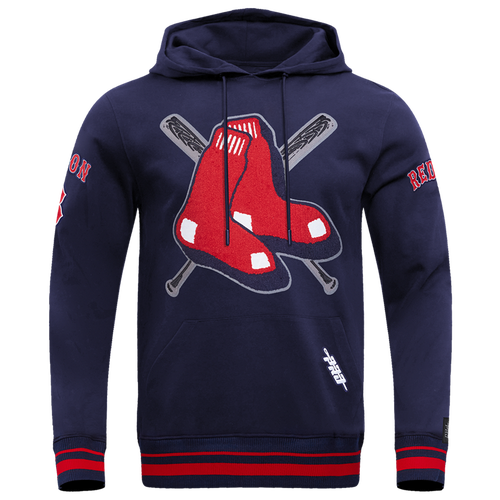 MENS - Pro Standard RED SOX MASH UP RIB FLC PO HOODIE - Midnight Navy/Red