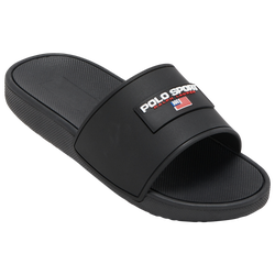 Boys' Preschool - Polo Ralph Lauren Sport Slides - Black/Black