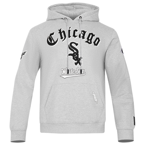 Pro Standard WHITE SOX OLD ENGLISH FLC PO HOODIE - Pro Standard Heather Grey