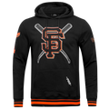 Pro Standard GIANTS MASH UP RIB FLC PO HOODIE - Pro Standard Black/Orange