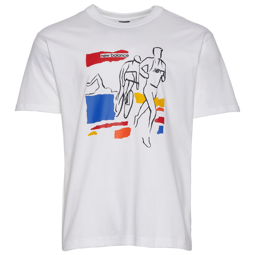 

New Balance Athletics Graphic Triangle T-Shirt - Mens Multi/White Size XL