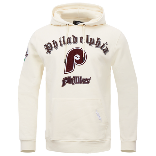  - Pro Standard PHILLIES RETRO OLD ENGLISH FLC PO HOODIE - Eggshell