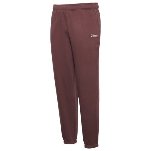 

New Balance Womens New Balance Linear Heritage Brushed Back Fleece Sweatpants - Womens Maroon/Maroon Size M