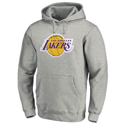 Men's - Fanatics Lakers NUT Primary Logo Pullover Hoodie - Heather Gray