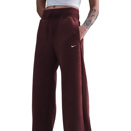  - Nike NSW Phoenix Plush Wide Pants - Maroon