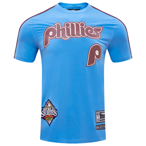 MENS - Pro Standard PHILLIES LOGO CLASSIC MESH PRO TEAM TAPING SHIRT - University Blue/Wine
