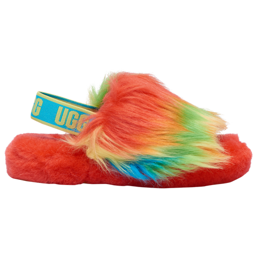 

Girls UGG UGG Fluff Yeah Slide - Girls' Grade School Shoe Yellow/Red/Green Size 04.0