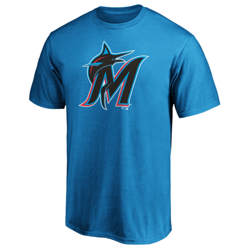 

Fanatics Mens Miami Marlins Fanatics Marlins Official Logo T-Shirt - Mens Blue Size S