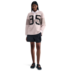 Women's - Nike NSW Street Long Sleeve GFX Polo - Pink/Pink