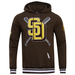 Men's - Pro Standard PADRES MASH UP RIB FLC PO HOODIE - Brown