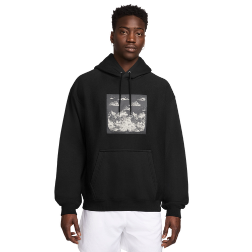 MENS - Nike NL Solo Swoosh Pullover Hood Gfx - Grey/Black