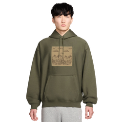 Men's - Nike NL Solo Swoosh Pullover Hood Gfx - Olive/Tan