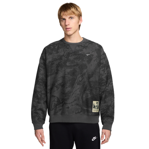 MENS - Nike NL Solo Swoosh Crew Gfx Ediu - Olive/Black