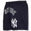 Pro Standard Yankees Team Woven Shorts - Men's Navy/White