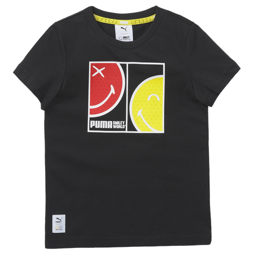 

Boys PUMA PUMA Smiley T-Shirt - Boys' Grade School Black Size M