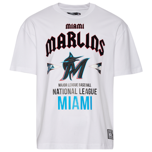 

Pro Standard Mens Pro Standard Marlins City Tour T-Shirt - Mens White/White Size L