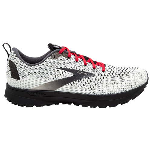 

Brooks Mens Brooks Revel 4 - Mens Running Shoes White/Black/Red Size 08.0