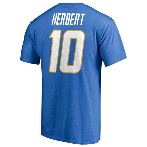 

Fanatics Mens Justin Herbert Fanatics Chargers Icon Name & Number T-Shirt - Mens Blue Size XL