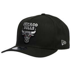 Men's - New Era Bulls 950 A Frame Retro 5 Cap  - Black/Black