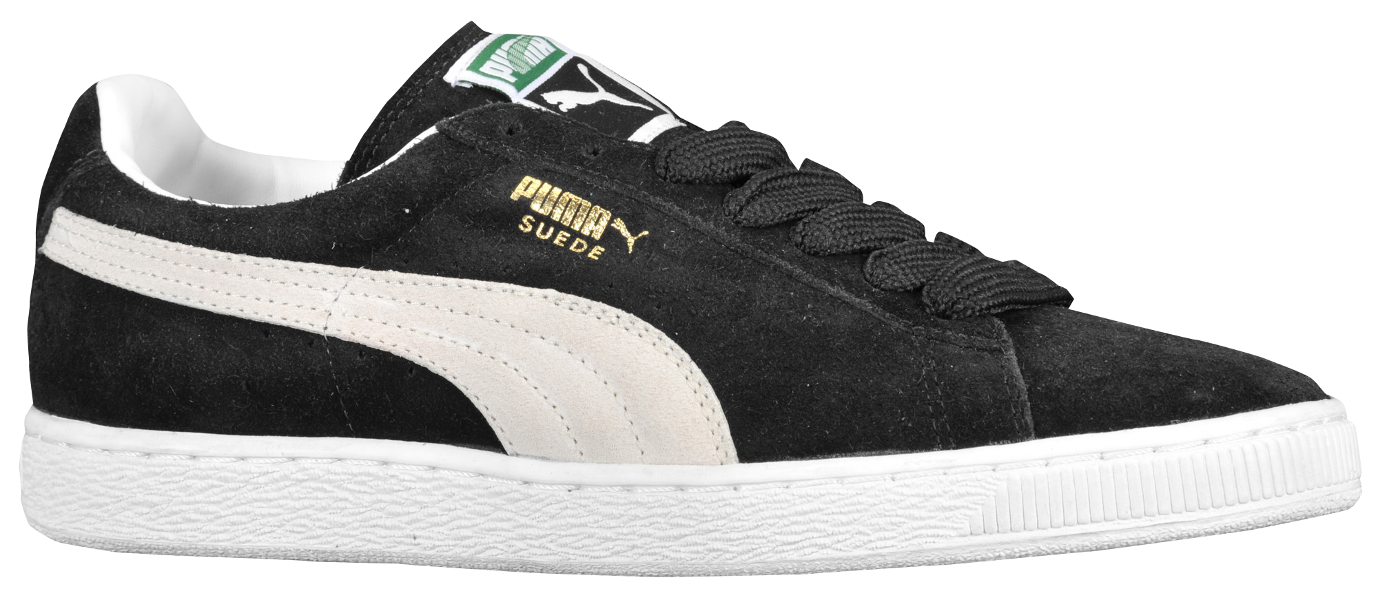 puma suede black and gold