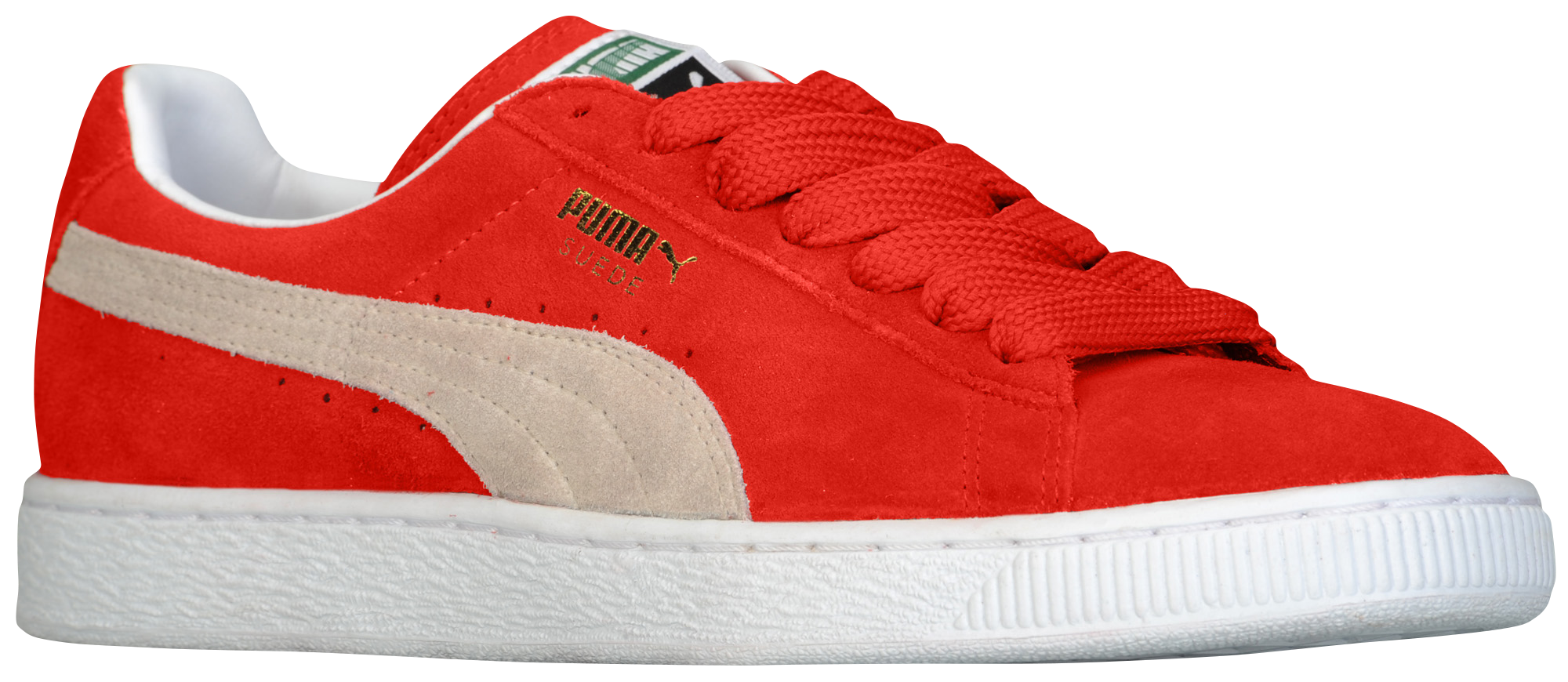 puma red suede shoes
