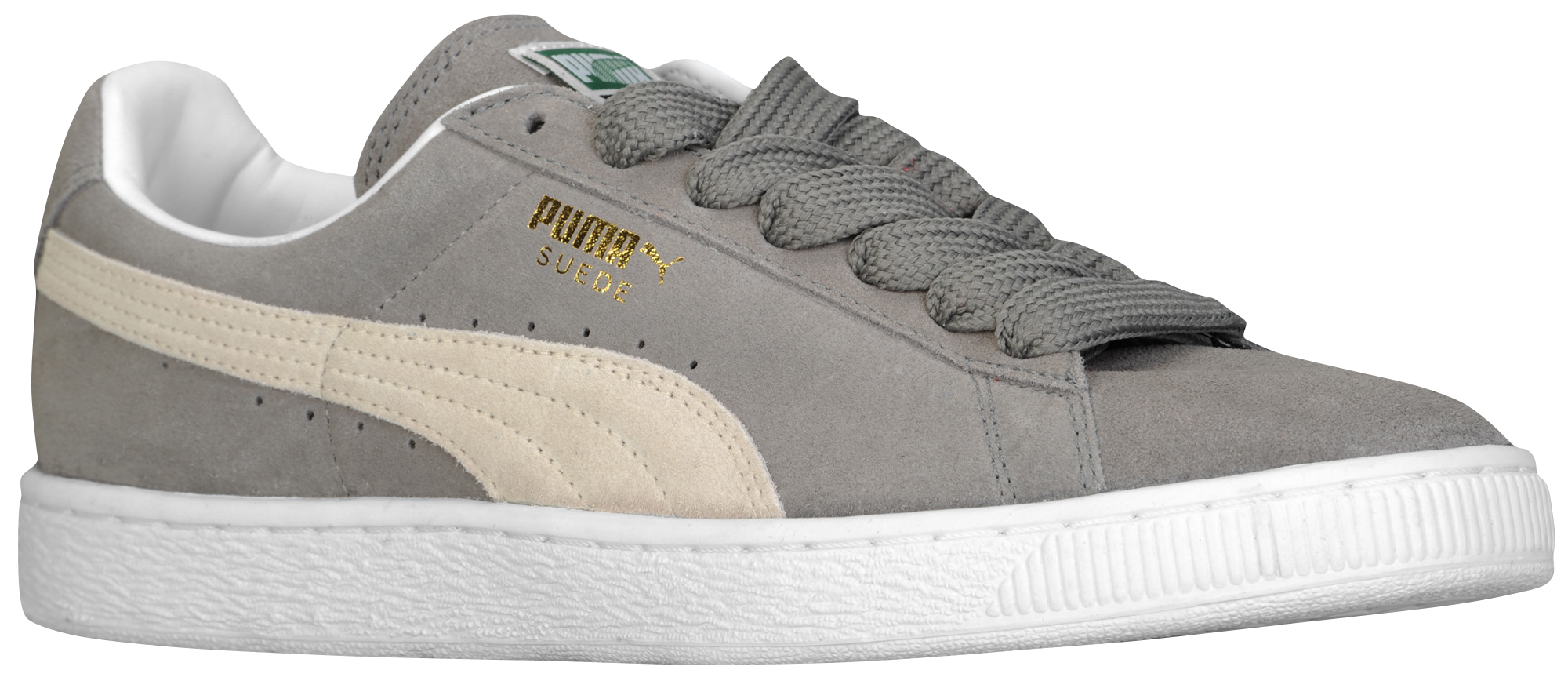 grey suede puma sneakers