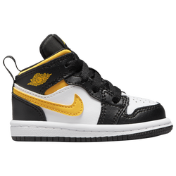 Boys' Toddler - Jordan AJ 1 Mid SE  - White/Pollen/Black