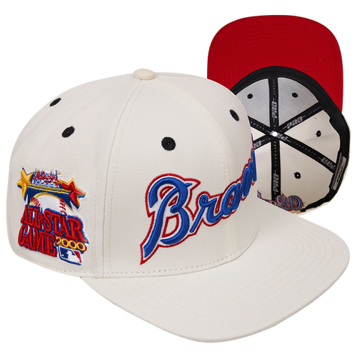

Pro Standard Mens Pro Standard Braves Retro Classic Snapback Hat - Mens Eggshell/Blue Size One Size