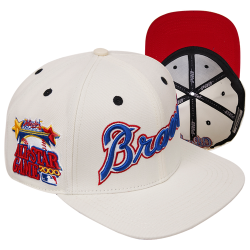 

Pro Standard Mens Atlanta Braves Pro Standard Braves Retro Classic Snapback Hat - Mens Eggshell/Blue Size One Size