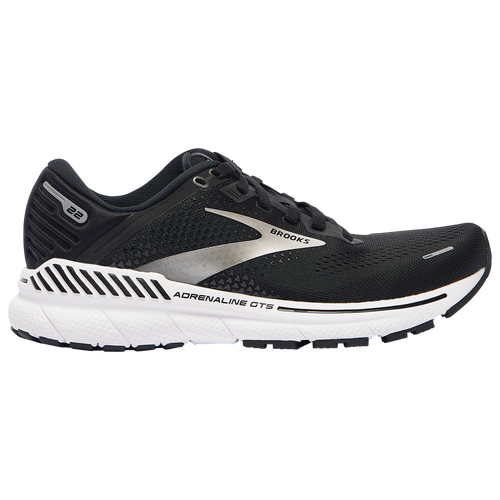 Brooks Women's Adrenaline Gts 22 Wide Width Running Sneakers From Finish Line In Black/silver/anthracite