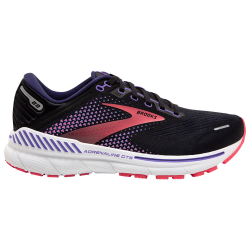 

Brooks Womens Brooks Adrenaline GTS 22 - Womens Shoes Black/Purple/Coral Size 09.5