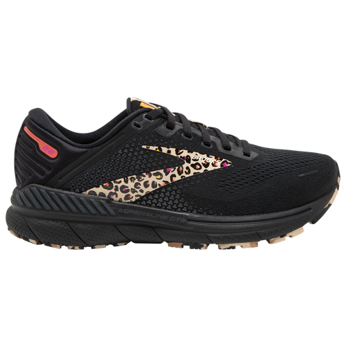 Brooks Adrenaline Gts 22 Sneaker In Black/brown/cheetah