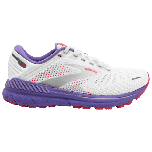 

Brooks Womens Brooks Adrenaline GTS 22 - Womens Running Shoes White/Coral/Purple Size 11.0