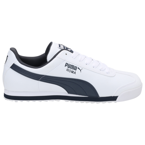 Shop Puma Mens  Roma Basic In White/new Navy