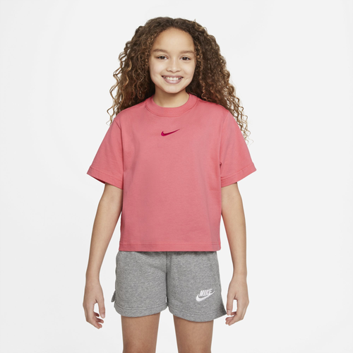 

Nike Girls Nike NSW Dance Inspired T-Shirt - Girls' Grade School Pink Salt/White Size XS