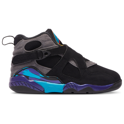 Preschool Jordan Retro 8 - BLACK/TRUE RED/IRON GREY