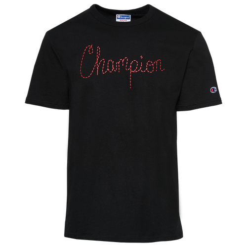 

Champion Mens Champion Varsity T-Shirt - Mens Black/Red Size S