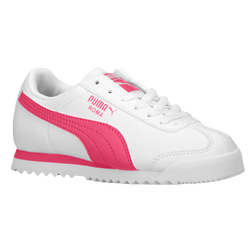 Girls' Grade School - PUMA Roma - White/Fuchsia Purple