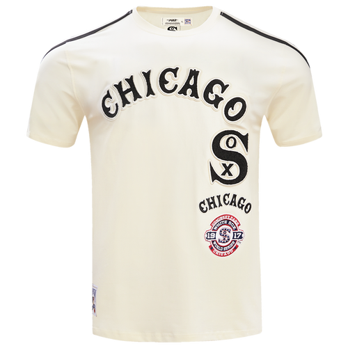  - Pro Standard WHITE SOX RETRO CLASSIC SJ STRIPED TEE - Eggshell/Black