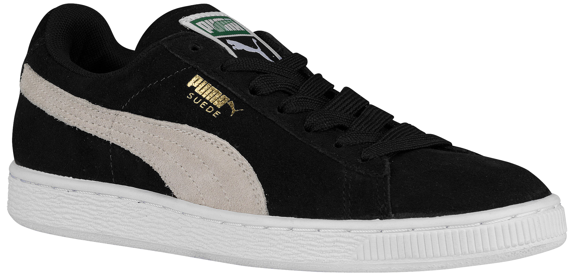 puma suede black foot locker