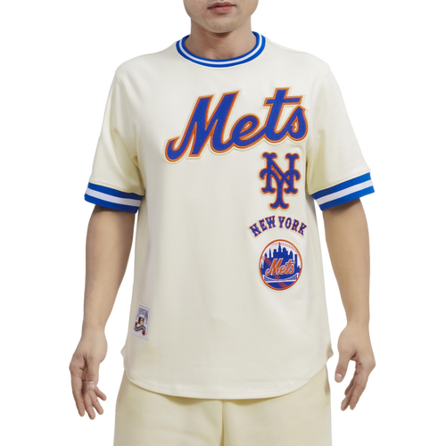  - Pro Standard METS RETRO CLASSIC DK TEE - Eggshell/Royal Blue